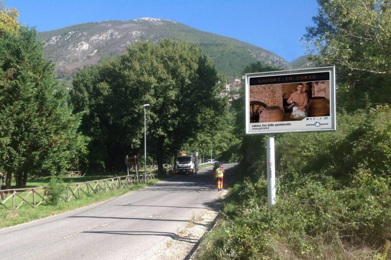 Cartelli pubblicitari Rieti SP POGGIO BUSTONE