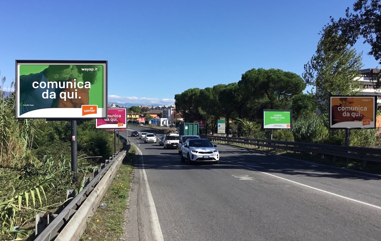 Spazi pubblicitari Wayap su strada